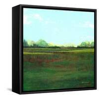 Sunny Field-Herb Dickinson-Framed Stretched Canvas