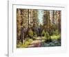 Sunny Forest Road-Ernst Frommhold-Framed Art Print