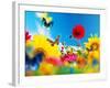 Sunny Garden Of Flowers And Butterflies. Colors Of Spring And Summer-Michal Bednarek-Framed Photographic Print