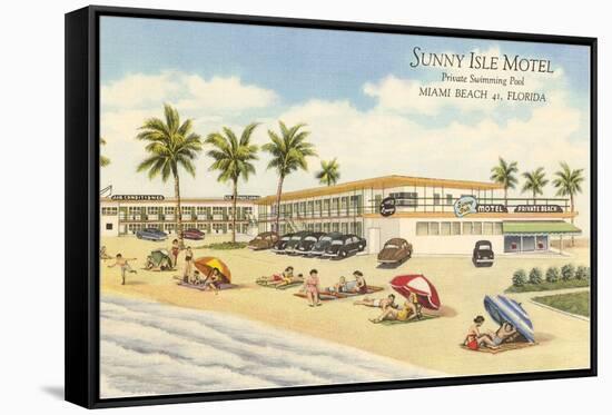 Sunny Isle Motel, Miami Beach, Florida-null-Framed Stretched Canvas