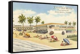 Sunny Isle Motel, Miami Beach, Florida-null-Framed Stretched Canvas