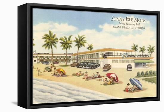 Sunny Isle Motel, Miami Beach, Florida-null-Framed Stretched Canvas