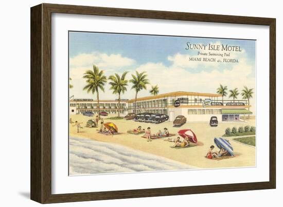Sunny Isle Motel, Miami Beach, Florida-null-Framed Art Print