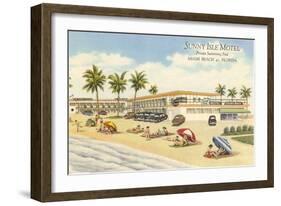 Sunny Isle Motel, Miami Beach, Florida-null-Framed Art Print