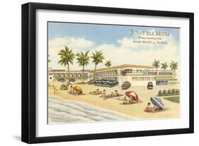 Sunny Isle Motel, Miami Beach, Florida-null-Framed Art Print