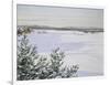 Sunny Landscape in Winter (Sweden)-August Hagborg-Framed Giclee Print