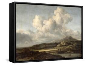 Sunny Landscape-Jacob Isaaksz. Or Isaacksz. Van Ruisdael-Framed Stretched Canvas