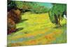 Sunny Lawn-Vincent van Gogh-Mounted Premium Giclee Print