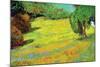 Sunny Lawn-Vincent van Gogh-Mounted Art Print