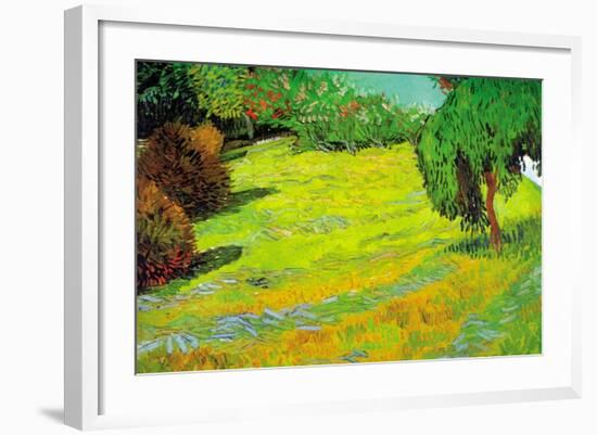 Sunny Lawn-Vincent van Gogh-Framed Art Print