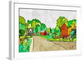 Sunny Side of Town-Ynon Mabat-Framed Art Print