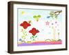 Sunny Spring Scenery with Flowers-TongRo-Framed Giclee Print