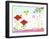 Sunny Spring Scenery with Flowers-TongRo-Framed Giclee Print