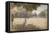 Sunny Square-Giuseppe De Nittis-Framed Stretched Canvas