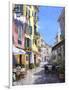 Sunny Street in Portofino-Michael Swanson-Framed Art Print