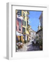 Sunny Street in Portofino-Michael Swanson-Framed Art Print