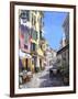 Sunny Street in Portofino-Michael Swanson-Framed Art Print