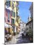Sunny Street in Portofino-Michael Swanson-Mounted Art Print
