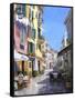 Sunny Street in Portofino-Michael Swanson-Framed Stretched Canvas