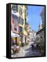 Sunny Street in Portofino-Michael Swanson-Framed Stretched Canvas