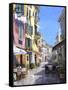 Sunny Street in Portofino-Michael Swanson-Framed Stretched Canvas