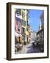 Sunny Street in Portofino-Michael Swanson-Framed Art Print