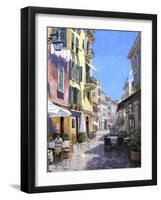 Sunny Street in Portofino-Michael Swanson-Framed Art Print