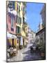 Sunny Street in Portofino-Michael Swanson-Mounted Art Print