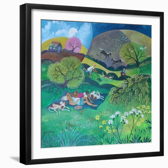 Sunny Suburban Sunday, 2018-Lisa Graa Jensen-Framed Giclee Print