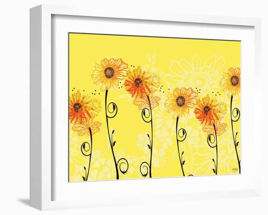 Sunny Sunflowers-Bee Sturgis-Framed Art Print