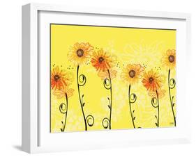 Sunny Sunflowers-Bee Sturgis-Framed Art Print