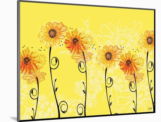 Sunny Sunflowers-Bee Sturgis-Mounted Art Print