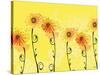 Sunny Sunflowers-Bee Sturgis-Stretched Canvas