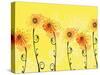 Sunny Sunflowers-Bee Sturgis-Stretched Canvas