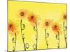 Sunny Sunflowers-Bee Sturgis-Mounted Art Print