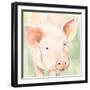 Sunny the Pig II-Victoria Barnes-Framed Art Print