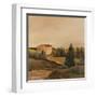 Sunny Tuscan Fields-J^ Clark-Framed Art Print