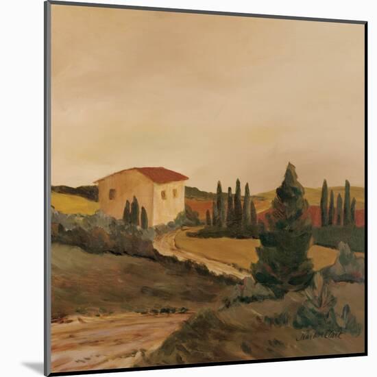 Sunny Tuscan Fields-J^ Clark-Mounted Art Print