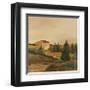 Sunny Tuscan Fields-J^ Clark-Framed Giclee Print