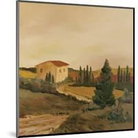 Sunny Tuscan Fields-J^ Clark-Mounted Giclee Print