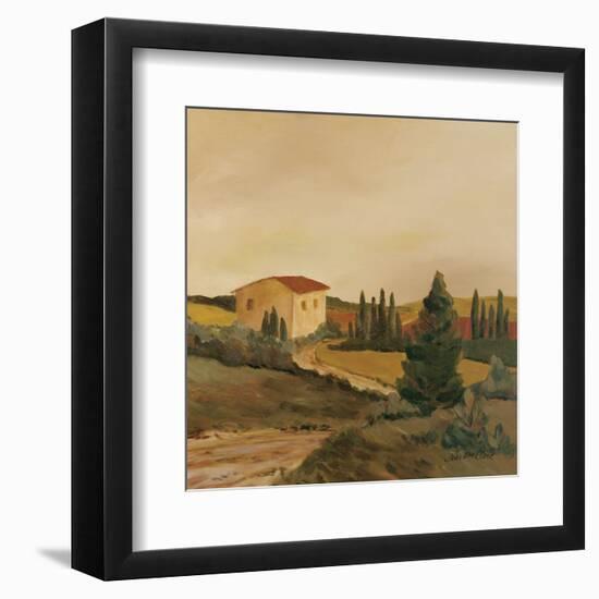 Sunny Tuscan Fields-Jean Clark-Framed Art Print