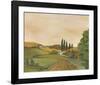 Sunny Tuscan Road-J^ Clark-Framed Giclee Print