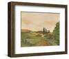 Sunny Tuscan Road-Jean Clark-Framed Art Print