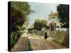 Sunny Village Street; Rue De Village Ensoleillee-Victor Charreton-Stretched Canvas