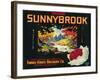 Sunnybrook Apple Label - Dayton, WA-Lantern Press-Framed Art Print