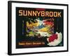 Sunnybrook Apple Label - Dayton, WA-Lantern Press-Framed Art Print