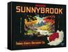 Sunnybrook Apple Label - Dayton, WA-Lantern Press-Framed Stretched Canvas