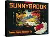 Sunnybrook Apple Label - Dayton, WA-Lantern Press-Stretched Canvas