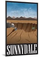 Sunnydale Retro Travel Poster-null-Mounted Poster