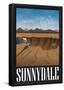 Sunnydale Retro Travel Poster-null-Framed Poster